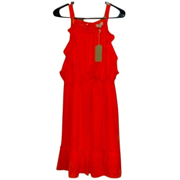 🌹NWT:OTT HOT ORANGE DRESS - Picture 1 of 5